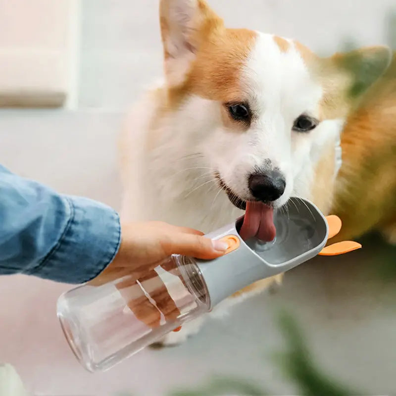 Portable 400ml Cat Dog Outdoor Drinking Bottle Water Grain Carrying Bottle Puppy Travel Drinking Bottle Drinking Bowl